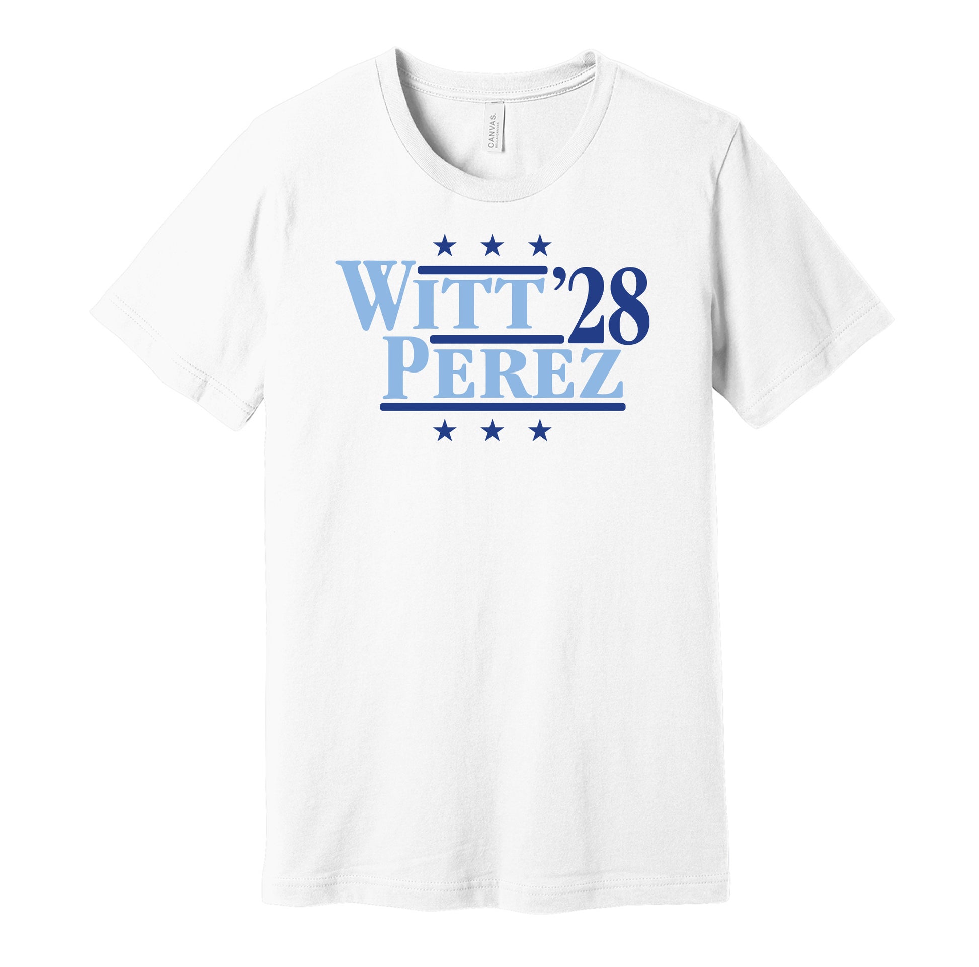 witt perez '28 for president 2028 kansas city royals fan election parody white shirt