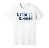 marc gasol zach randolph for president 2024 memphis grizzlies retro throwback white shirt