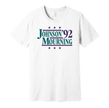 Johnson & Mourning '92 - Charlotte Hornets Retro Campaign Shirt