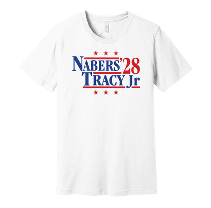 malik nabers tyrone tracy jr for president 2028 new york giants fan election parody white shirt