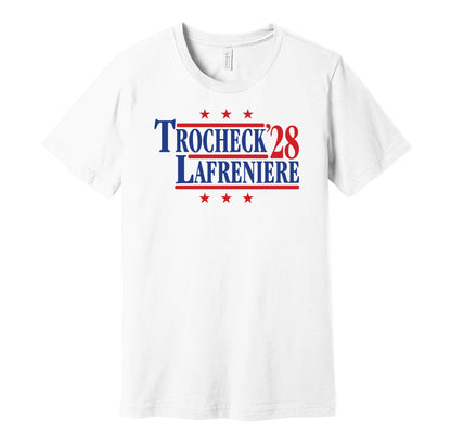 trocheck lafreniere for president '28 2028 new york rangers fan election parody white shirt