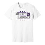 murray sabonis '28 for president 2028 sacramento kings fan election parody white shirt