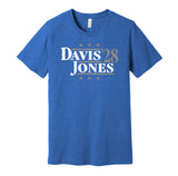 davis jones '28 for president dallas mavericks fan election parody blue shirt