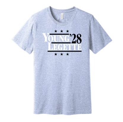 bryce young xavier legette for president 2028 carolina panthers fan election parody light black shirt