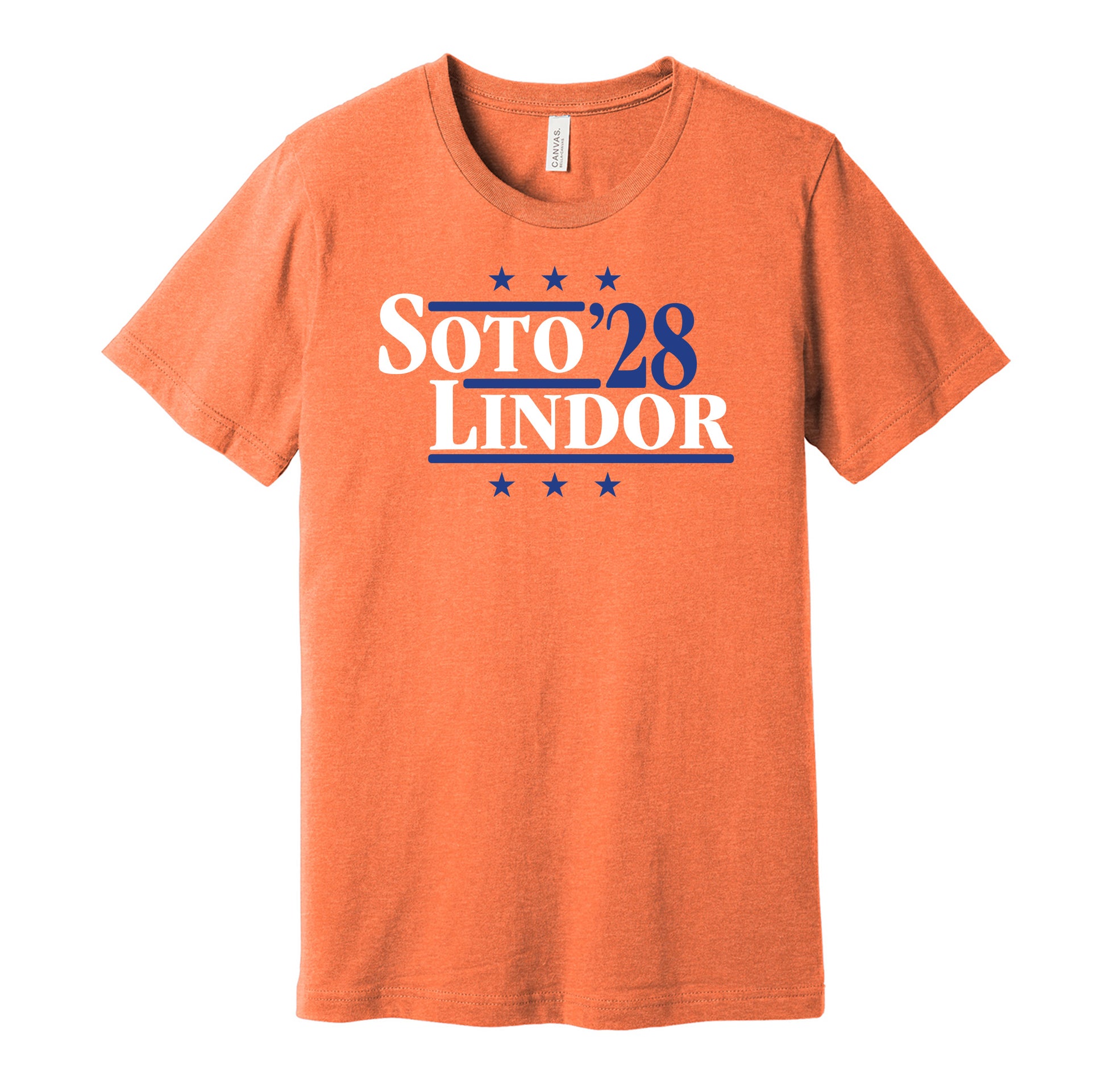 soto lindor '28 for president 2028 new york mets fan election parody orange shirt