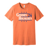 josh giddey chet holmgren for president 2024 oklahoma city thunder retro throwback orange shirt