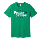 sam darnol smith-njigba '28 for president 2028 seattle seahawks election parody green shirt