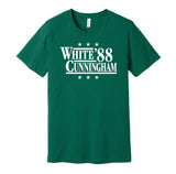 reggie white randall cunningham 1988 for president retro philadelphia eagles green shirt