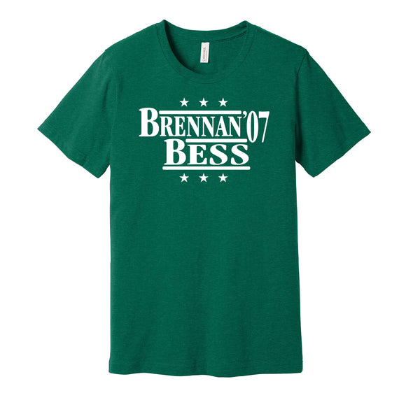 colt brennan bess '07 for president 2007 hawaii warriors fan election campaign parody green shirt