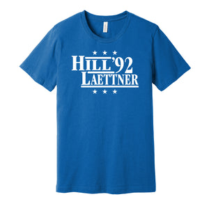 grant hill laettner '92 for president 1992 duke blue devils fan election campaign parody blue shirt