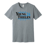 Young & Thielen '24 - Carolina Football Legends Political Campaign Parody T-Shirt - Hyper Than Hype Shirts
