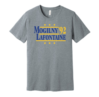 mogilny Lafontaine 1992 sabres retro throwback grey tshirt