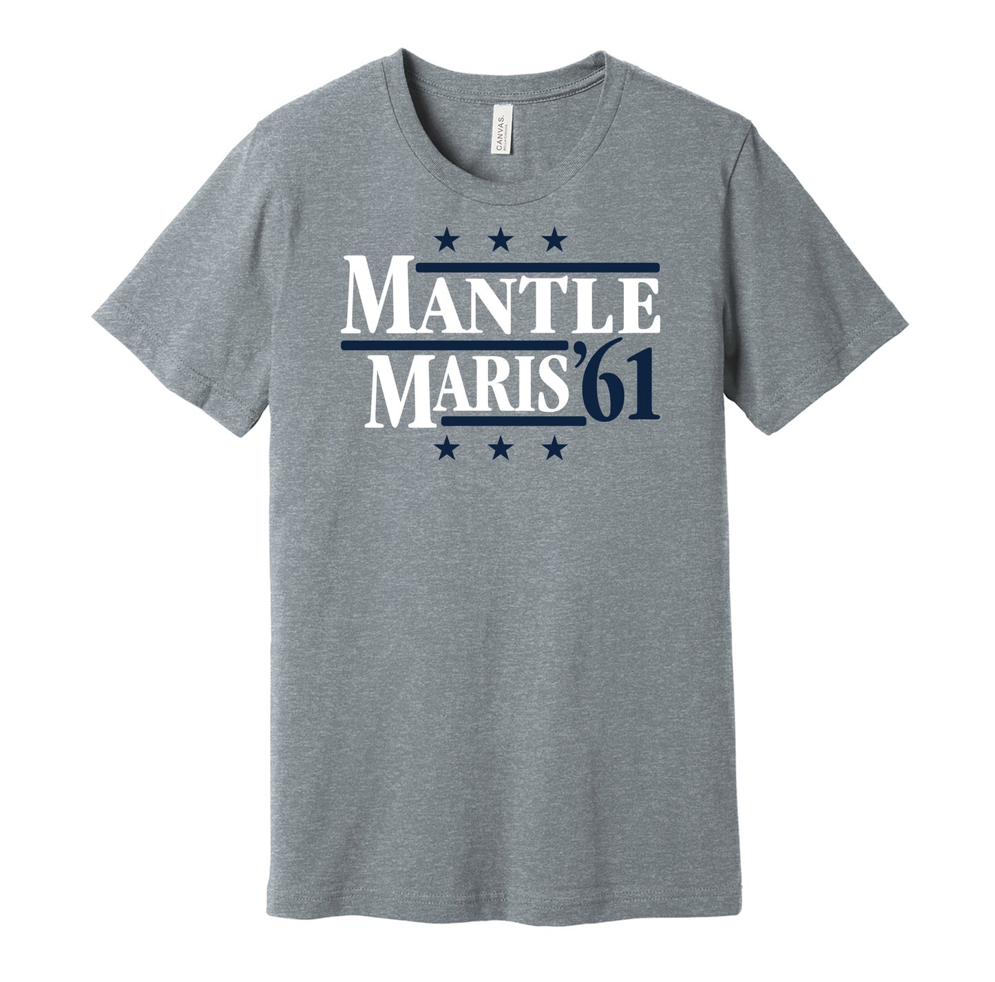 mantle maris yankees retro throwback grey shirt