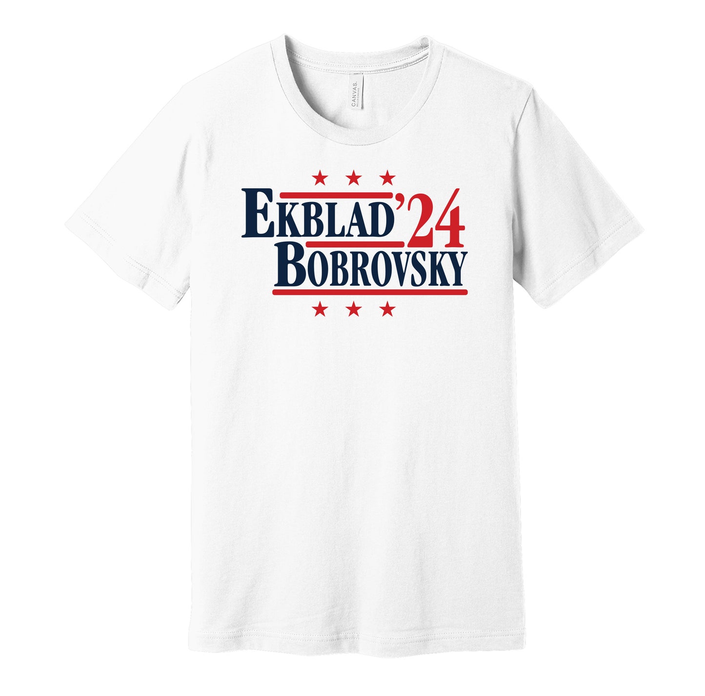 aaron ekblad sergei bobrovsky for president 2024 florida panthers stanley cup champions fan white shirt