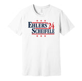 ehlers scheifele for president 2024 winnipeg jets fan white shirt