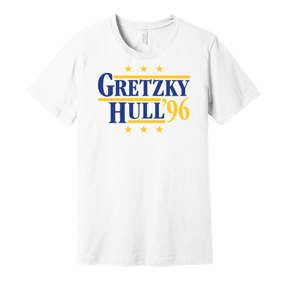 Gretzky & Hull '96 - St Louis Blues Retro Campaign Shirt