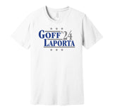 jared goff sam laporta for president 2024 detroit lions white shirt