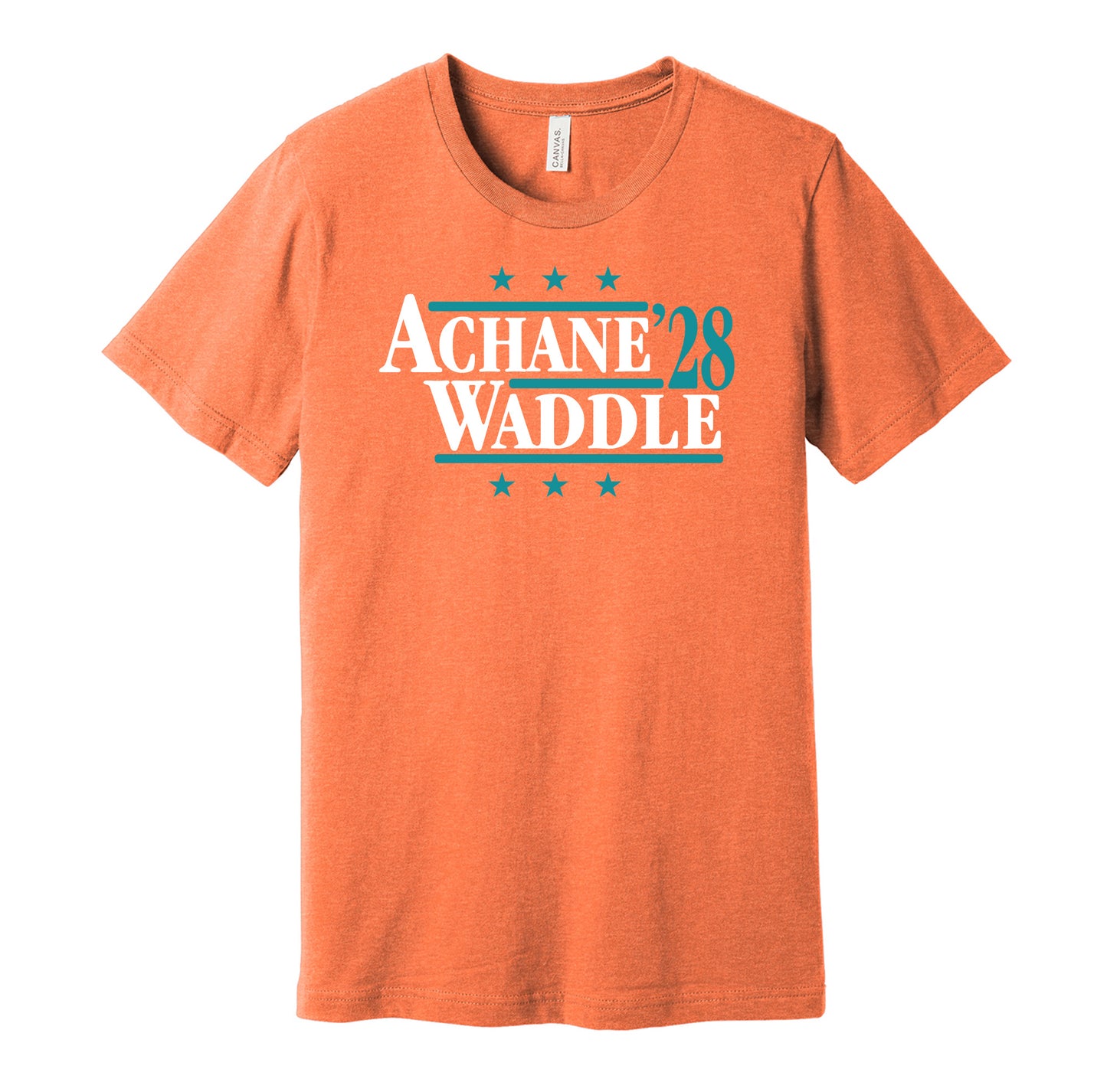 achane waddle '28 for president 2028 miami dolphins fan orange shirt gameday tee 2026