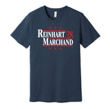 reinhart marchand '28 for president 2028 florida panthers fan navy shirt gameday tee 2028