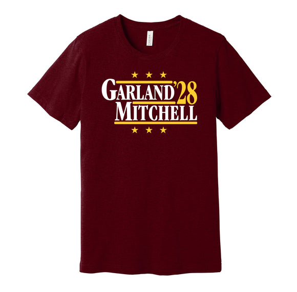 garland mitchell '28 for president 2028 cleveland cavaliers fan election parody red shirt