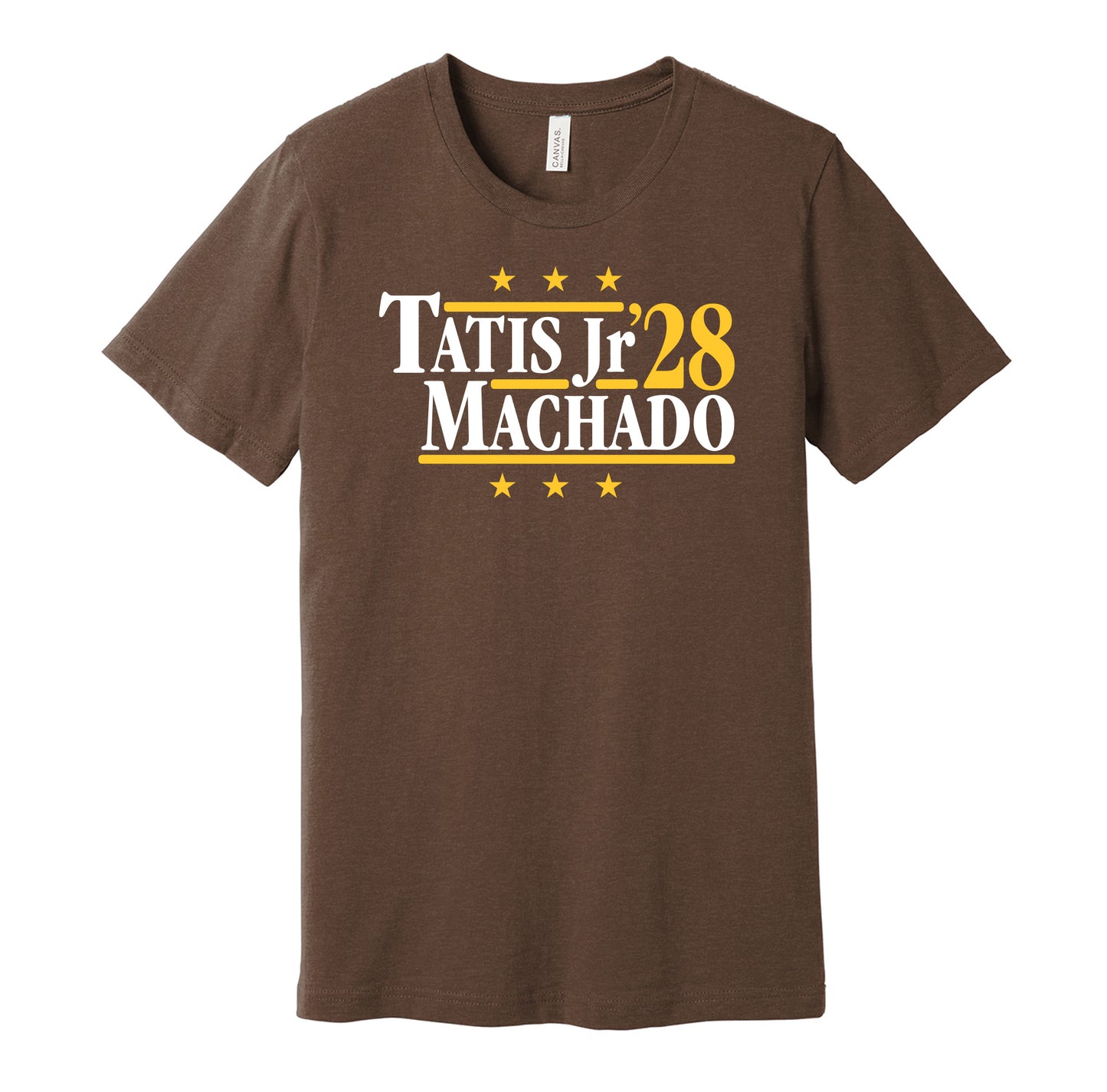 tatis jr machado '28 for president 2028 san diego padres fan election parody brown shirt