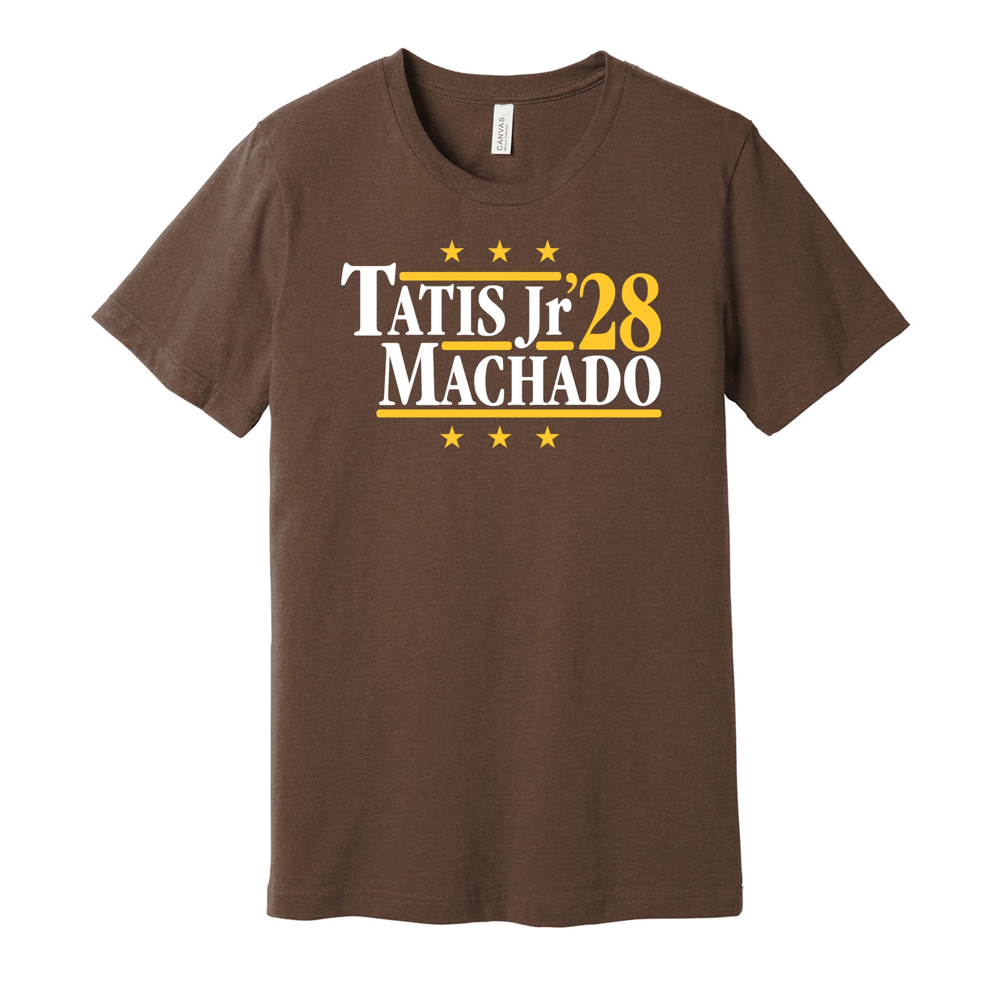 tatis jr machado '28 for president 2028 san diego padres fan election parody brown shirt