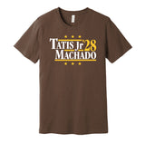 tatis jr machado '28 for president 2028 san diego padres fan election parody brown shirt