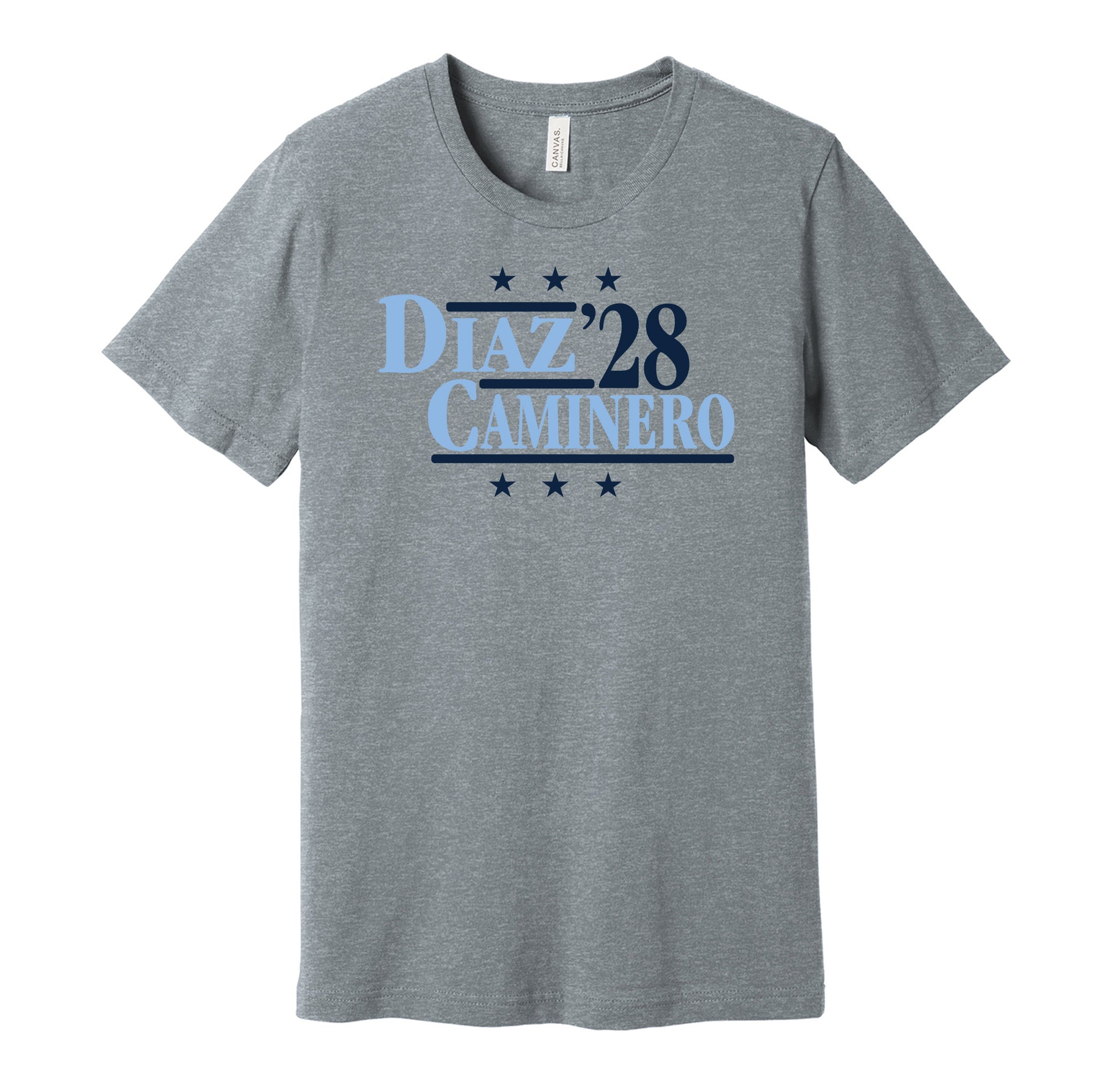 diaz caminero '28 for president 2028 tampa bay rays fan election parody grey shirt