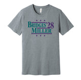 bridges miller '28 for president 2028 charlotte hornets fan election parody grey shirt