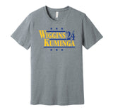 andrew wiggins jonathan kuminga for president 2024 golden state warriors retro throwback grey shirt