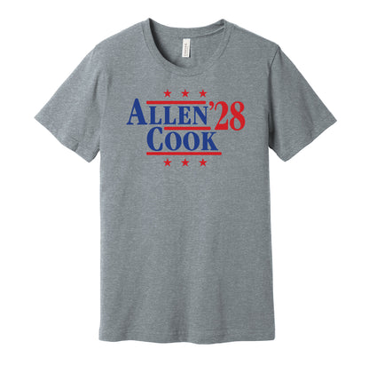 josh allen james cook '28 for president 2028 buffalo bills grey shirt election parody 2026 season mafia gameday tee