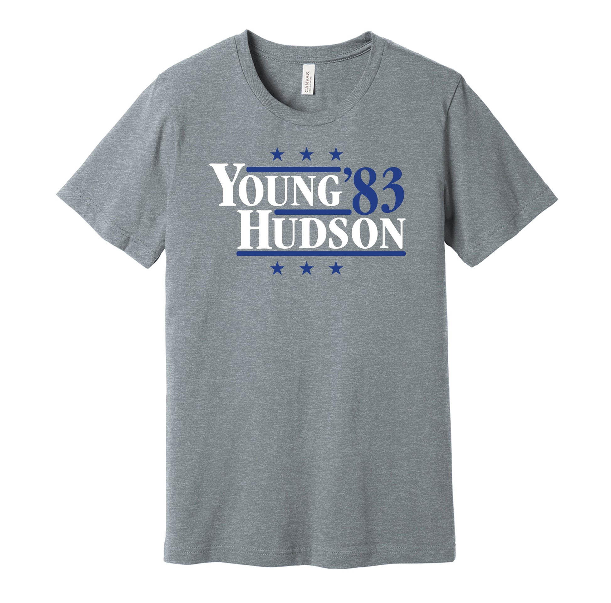 steve young hudson '83 byu brigham young cougars football fan grey shirt gameday tailgate tee