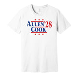 josh allen james cook '28 for president 2028 buffalo bills white shirt election parody 2026 season mafia gameday tee