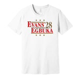 evans egbuka '28 tampa bay buccaneers fan white shirt for president 2028 gameday tee