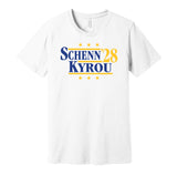 schenn kyrou for president 2028 st louis blues fan election parody white shirt