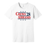 crews abrams '28 for president 2028 washington nationals fan election parody white shirt