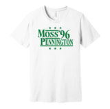 randy moss chad pennington '96 1996 marshal thundering herd fan white shirt