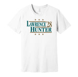 lawrence hunter '28 for president trevor travis hunter jacksonville jaguars fan white shirt election parody tee