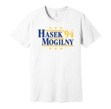 dominic hasek alexander mogilny 1994 buffalo sabres white shirt
