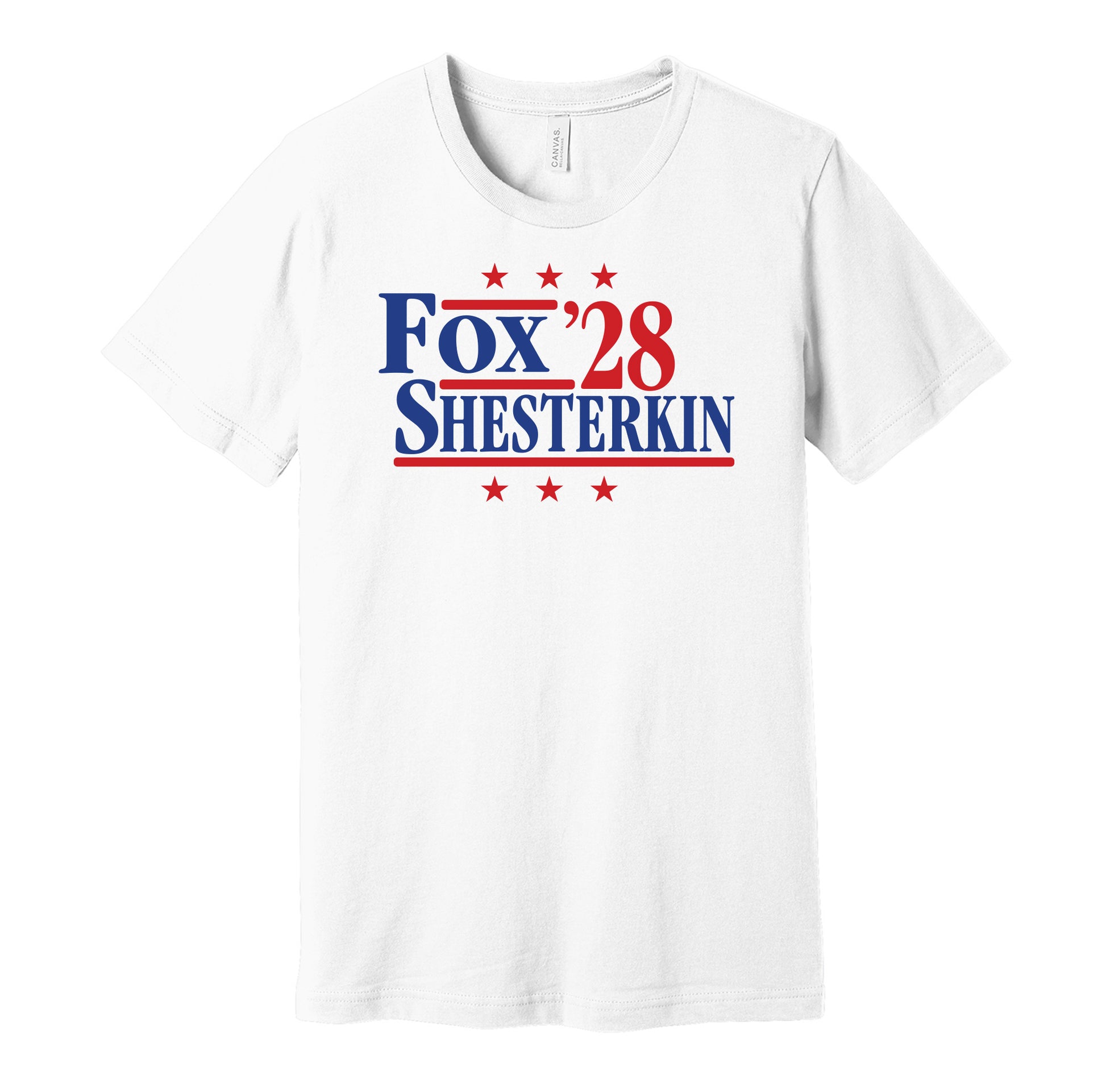 fox shesterkin for president '28 2028 new york rangers fan election parody white shirt