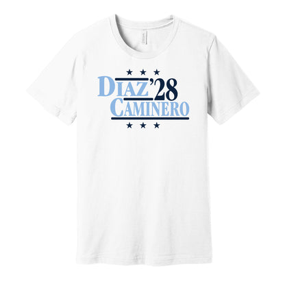 diaz caminero '28 for president 2028 tampa bay rays fan election parody white shirt