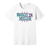 bridges miller '28 for president 2028 charlotte hornets fan election parody white shirt