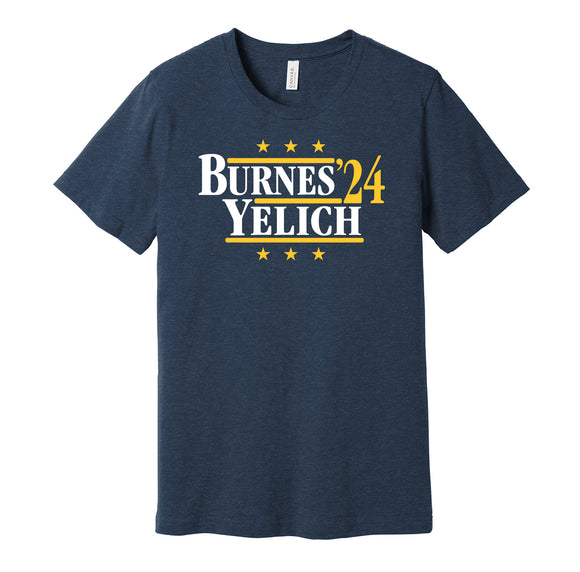 corbin burnes christian yelich for president 2024 milwaukee brewers fan navy shirt