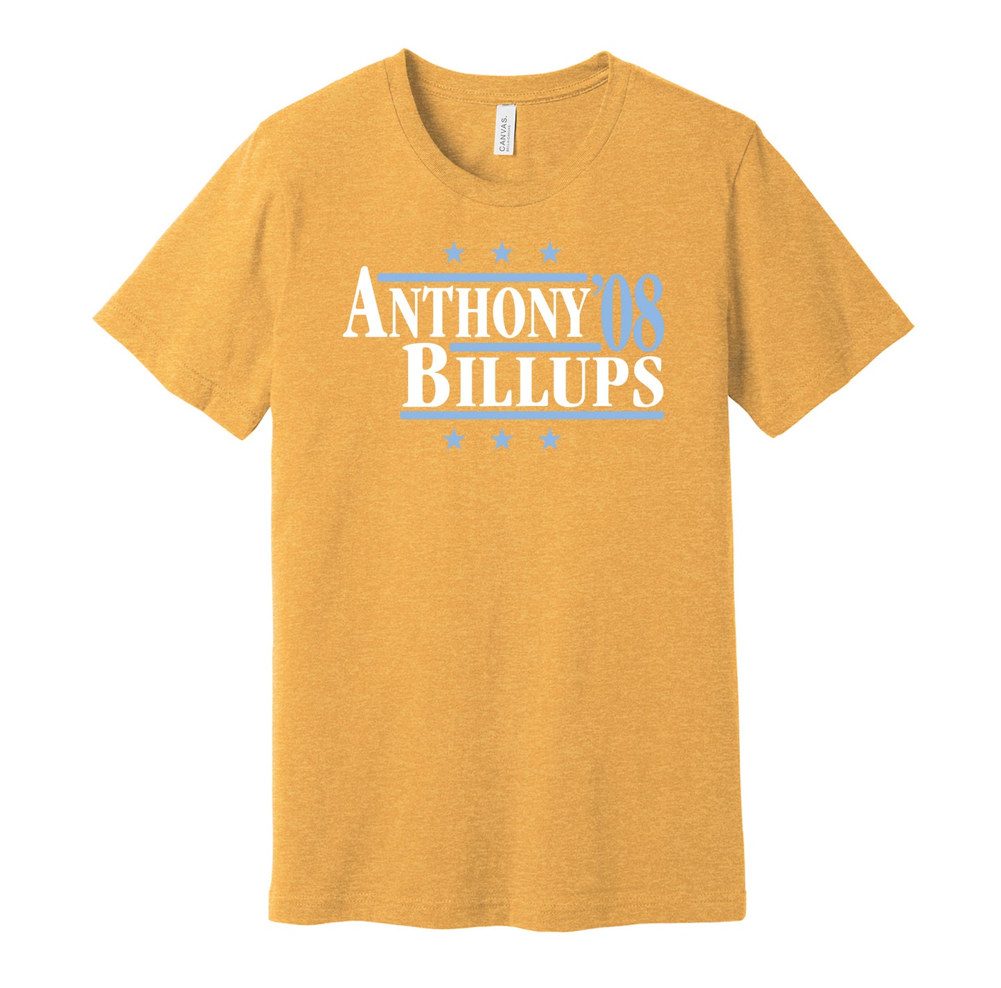 anthony billups 08 nuggets retro throwback gold tshirt