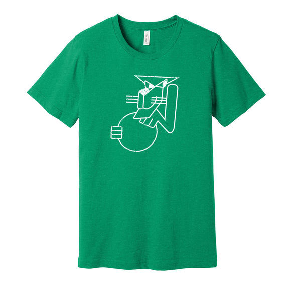 carolina cougars minimalism aba throwback green shirt