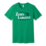 zorn largent 1970s chargers retro throwback green tshirt