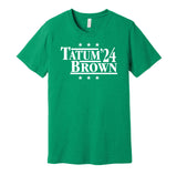jayson tatum jaylen brown for president 2024 celtics fan green shirt