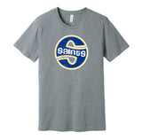 minnesota fighting saints st paul wha retro grey shirt