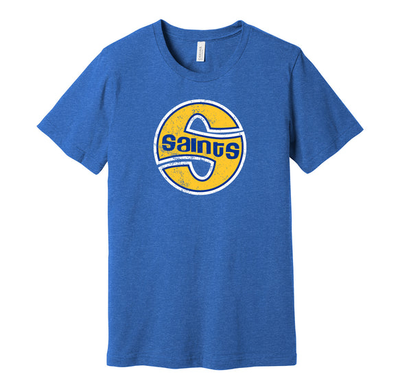 minnesota fighting saints st paul wha retro blue shirt