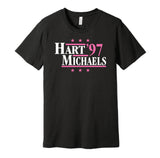 bret hart shawn michaels 1997 wrestling black fan shirt